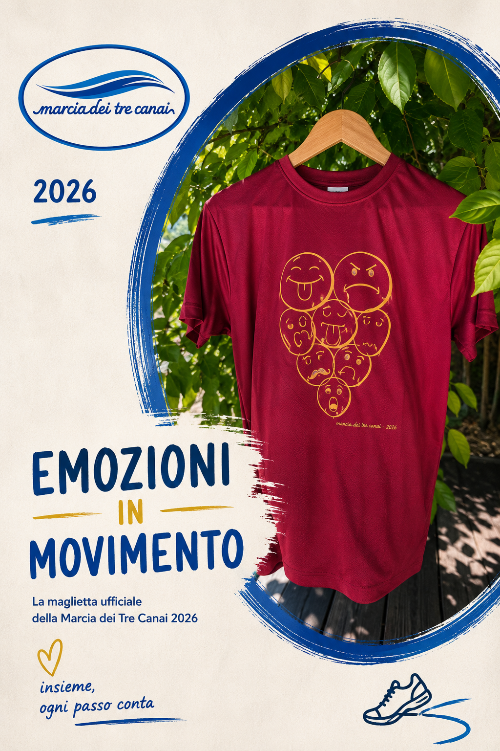 Un grande lavoro di squadra per una maglietta simbolo della Marcia dei tre canai 2026
